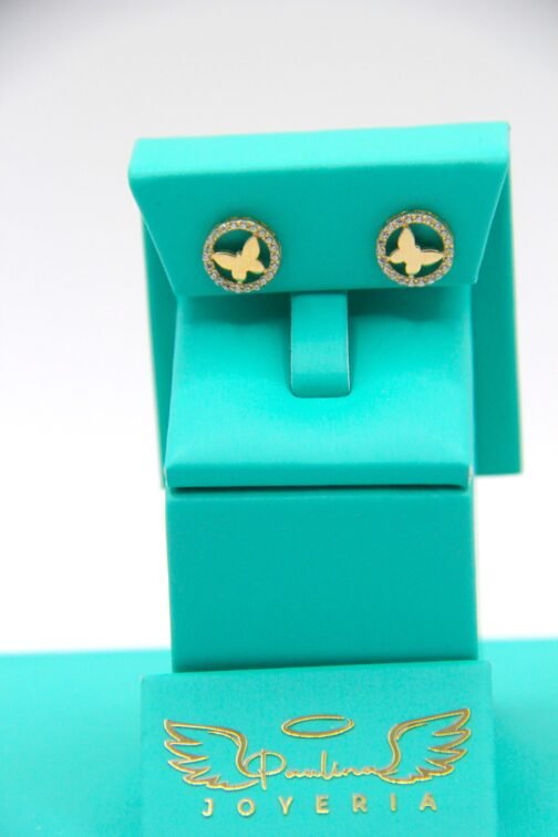 Pendientes Con Mariposas 14k-1.4g - Imagen 2