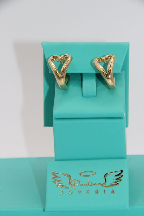 Pendientes Estilo Corazon 14k