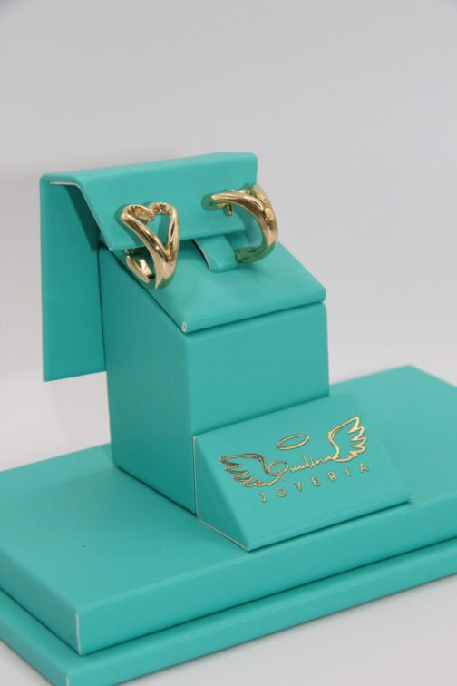 Pendientes Estilo Corazon 14k - Imagen 4