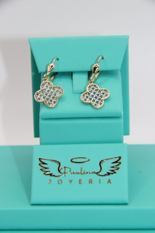 Pendientes Trevol 14k-2.4g