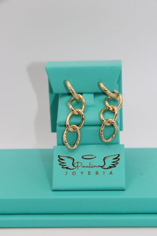 Pendientes Estilo Cadena 14k-2.6g - Imagen 2