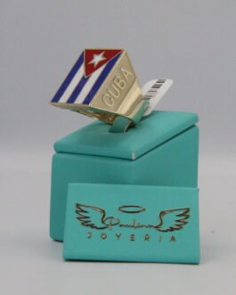 Anillo de Hombre Bandera Cubana 10k-5.8g
