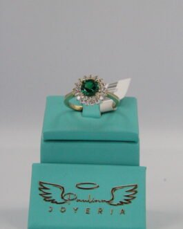 Anillo de Mujer Piedra Verde 10k-3.2g