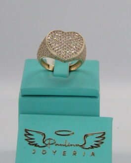 Anillos de Corazón con Piedras 14k-5.5g
