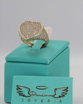 Anillos de Corazón con Piedras 14k-5.5g