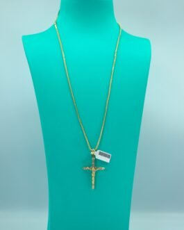 Cadena Dije Crucifijo 10k-4.7g