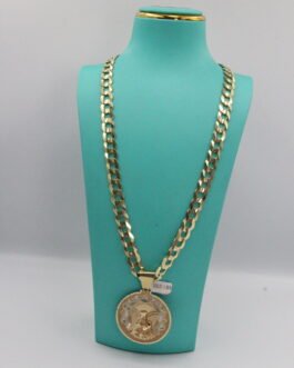 Cadena Martillada Dije Santa Barbara 10k