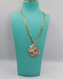 Cadena Martillada Dije Santa Barbara 10k