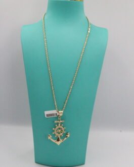 Cadena Torcida con Dije Ancla 14k